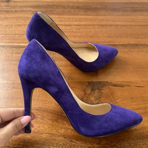 Jessica Simpson Regal Purple Suede Heels - Picture 1 of 7
